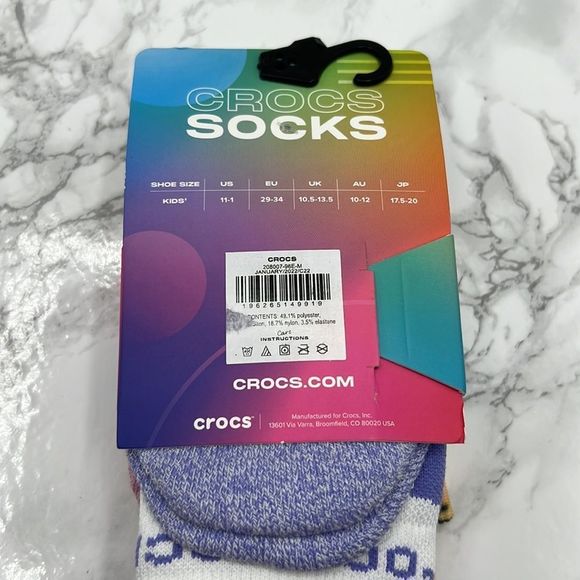 CROCS Socks Tropical Crew for Kids-NEW! - Picture 3 of 5
